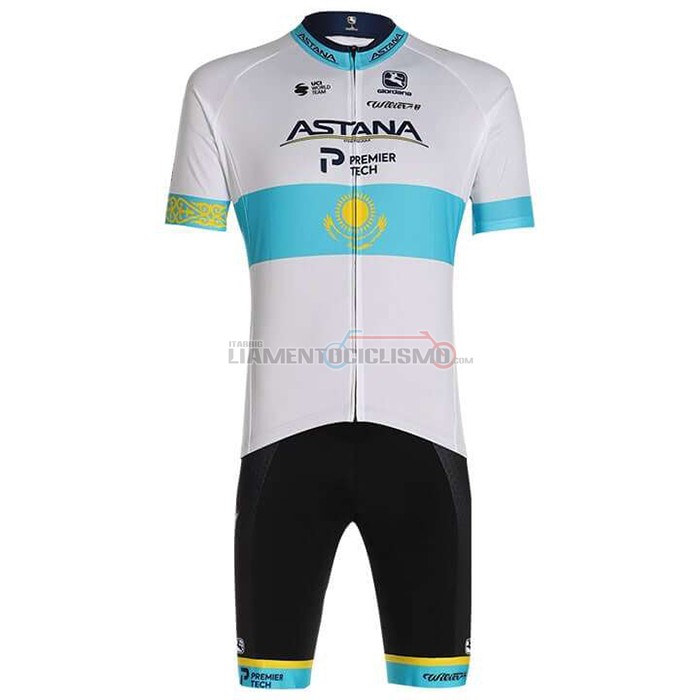 Abbigliamento Ciclismo Astana Campione Kazako Manica Corta 2020